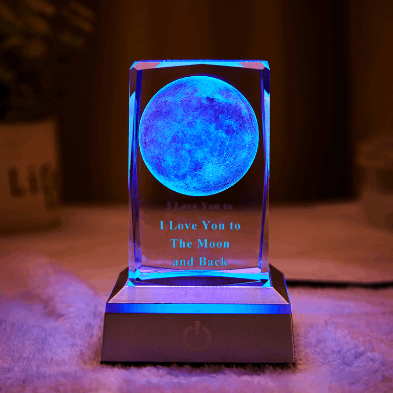 Lampe de Lune Photo & Gravée par Impression 3D Personnalisée - Pour Va -  LampeLunePhoto